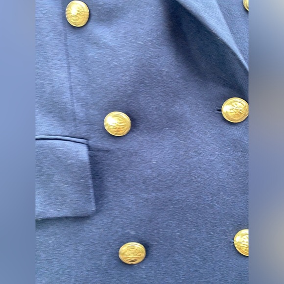 Frame Navy Blue Double Breasted Wool Cashmere Blend Blazer Size XS - Picture 7 of 12